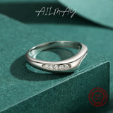New Sleek Wavy Sterling Silver Clear AAAA Lab Created Diamonds Personality Ring