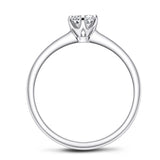 1CT 0.5CT 2CT 3CT VVS1 D Colour Moissanite Solitaire Wedding Engagement Silver Rings
