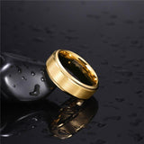 New Arrival Classic Gold Colour Tungsten Carbide Unisex Luxury Wedding Rings - Popular Jewellery - The Jewellery Supermarket