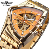 New Arrival Fashion Diamond Luminous Gear Movement Royal Design Top Brand Fashion Mechanical Skeleton Wrist Watch