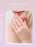 Superb Sparkling AAAA Lab Created Diamonds 925 Sterling Silver Stackable Ring