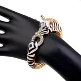 New Arrivals Animal Zebra Bangle Cuff Bracelet Gold Plated Statement Fashion Women's Bangle Bracelet for Party - The Jewellery Supermarket