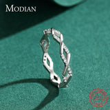 Silver Staggered Line Charm Finger Ring Classic Stackable Clear AAAA Simulated Diamonds Wedding Jewellery - The Jewellery Supermarket