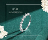 Dazzling Round-Cut AAAA Lab Created Diamonds 925 Silver Stackable Rings