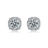 Stunning 0.5ct/1ct D Colour VVS Moissanite Diamonds Stud Earrings - 925 Silver Classic Fine Jewellery For Women - The Jewellery Supermarket