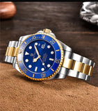Luxury Design Water Ghost Series Classic Blue Dial Luxury Automatic Stainless Steel 100m Waterproof Mechanical Watch