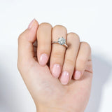 1CT 0.5CT 2CT 3CT VVS1 D Colour Moissanite Solitaire Wedding Engagement Silver Rings