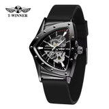 New Arrival Luxury Charming Triangle Skeleton Automatic Watches for Men - Gold Sports Luminous Mechanical Watches