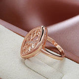 Hollow Flower Trendy 14K Gold Filled Ring AAA Zircon Diamonds Ring Fine Jewellery