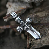 New Stainless Steel Cross Mens Christian Pendant Chain Necklace Religious Jewellery - The Jewellery Supermarket