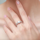 Luxury Crown Design Six Claw Silver Sparkling AAAA Lab Created Diamonds Ring