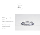 Round & Princess Cut Design Silver Sparkling AAAA Lab Created Diamond Eternity Ring