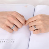 Unisex Silver Colour  4/6/8mm Brushed Tungsten Carbide Rings For Women - Couple Wedding Rings - The Jewellery Supermarket