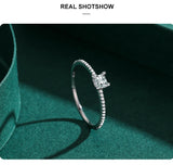 Luxury Pricess Cut 925 Sterling Silver AAAA Lab Created Diamond Ring Fine Jewellery