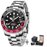 Luxury Design Top Brand Sports Waterproof  Sapphire Glass 40mm Ceramic GMT Mechanical Men Automatic Wristwatches