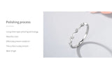 Delicate Curved AAAA Lab Created Diamond Silver Lovely Moon Stackable Ring
