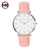 New Arrival Top Brand Luxury Elegant Quartz Movement Brown Leather White Dial Ladies Waterproof Watches