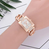 New Arrival Top Brand Luxury Women's Watches - Gold Colour Bracelet Quality Rhinestone Crystals Ladies Watches - The Jewellery Supermarket