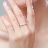 Luxury Ring Selection Silver Dazzling AAAA Lab Created Diamonds Stackable Rings