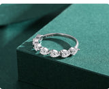 Romantic Elegant Water Drop Cut Sterling Silver AAAA Lab Created Diamonds Ring