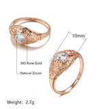 Marvelous Filled 14K Rose Gold Faith Ring Micro-wax Inlay AAA Zircon Diamond Ring - Fine Religious Jewellery