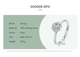 New Romantic Flower Design 925 Sterling Silver AAAA Lab Created Diamond Rings