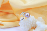 Amazing Multicolour Freshwater Cultured Pearls AAA Zircon Diamonds Silver Rings