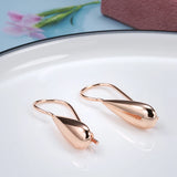 14 Rolled Gold Big Drop Streamline Glossy Hook Piercing Hoops Earrings