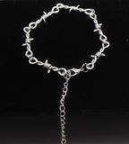 Small Wire Brambles Iron Unisex Choker Bracelet Women Hip-hop Gothic Punk Style Barbed Wire Little Thorns Bracelet Choker Gifts - The Jewellery Supermarket