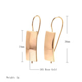 14 Gold Filled Classic Large Glossy Long Pendant Piercing Hoops Fashion Earrings
