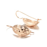 14K Filled Gold Moon Carve Irregular Pattern Piercing Sequins Hoops Fashion Earrings