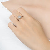 1CT 0.5CT 2CT 3CT VVS1 D Colour Moissanite Solitaire Wedding Engagement Silver Rings