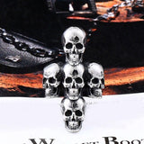 New 316L Stainless Steel Christian Ring - Fashion Cross Skull Mens Ring High-Quality Jewellery. Religious Jewellery