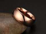 New Arrival Domed Men Tungsten Ring Rose Gold, Gold,Silver Colour Polished Pure Carbide Ring Unisex Rings - The Jewellery Supermarket
