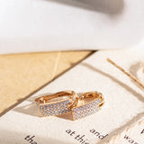 New Trend 14K Gold Filled Clip Full Micro Inlay AAA Zircon Diamonds Fashion Earrings