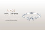 Elegant Leaves Design 925 Sterling Silver AAAA Lab Created Diamonds Rings