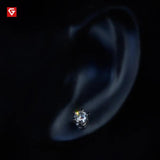 Outstanding 18KWGP D Colour VVS1 Total 1ct Round Cut Moissanite Diamonda Earrings - Silver Earrings Fine Jewellery - The Jewellery Supermarket