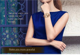 Elegant Simple Design Classic Women Rose Gold Colour Stainless Steel Mesh Casual Waterproof Ladies Quartz Watches