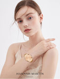 Elegant Rose Gold Plated Round Dial Stain Steel Band Women Watches Japan Movement Quartz Waterproof Wristwatches