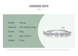 Romantic Elegant Water Drop Cut Sterling Silver AAAA Lab Created Diamonds Ring