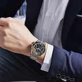 Top Brand Stainless Steel, Waterproof 100m Sapphire Glass Chronograph Japanese VK64 Movement Mens Quartz Wristwatches - The Jewellery Supermarket