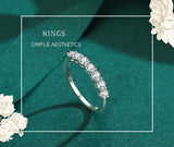 Dazzling AAAA Lab Created Diamonds Stackable Eternity Ring in Sterling Silver