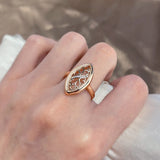 Hollow Flower Trendy 14K Gold Filled Ring AAA Zircon Diamonds Ring Fine Jewellery