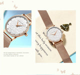 Top Luxury Brand Elegant Women Wristwatches Fashion 3D Engraving Quartz Waterproof Watches, Ideal Present