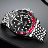 Top Brand Men Mechanical Wristwatches Luxury Ceramic Bezel GMT Watches Automatic 100m Waterproof Watches for Men