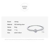 Exquisite Trillium Cut Silver AAAA Lab Created Diamond Geometric Design Rings