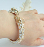 New Arrival Popular Brand Pretty Giraffe Bracelet Bangle with Clear Rhinestone Crystals - The Jewellery Supermarket