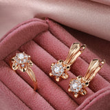 Latest Fashion Luxury 14K Rolled Rose Gold Bride Ring wih AAA Zircon Diamonds Romantic Quality Gift