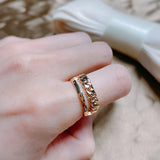 Superb 14K Gold Filled Glossy Simple Geometry Ring Minimalist Style Jewellery