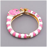 New Animal Style Elephant Inlaid Rhinestone 8 Colors Enamel Statement Bangle Bracelets for Women - Party Jewellery - The Jewellery Supermarket